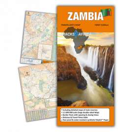 Zambia / Sambia Papierkarte