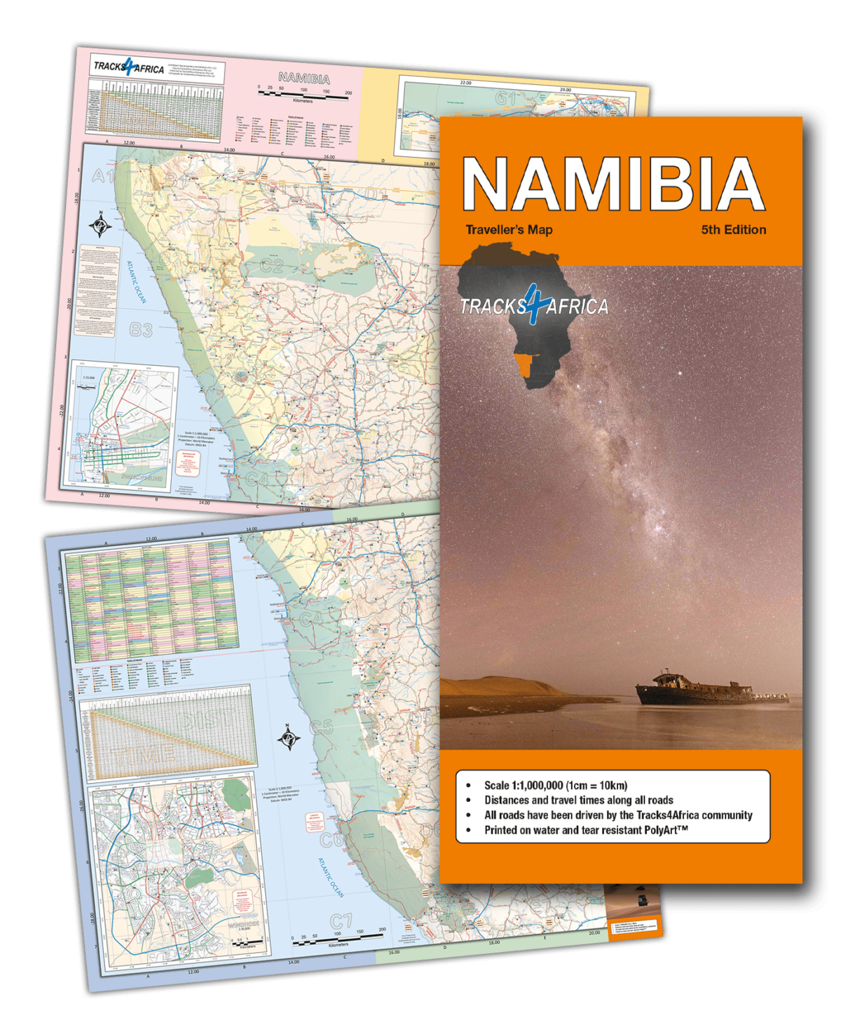 Namibia Papierkarte
